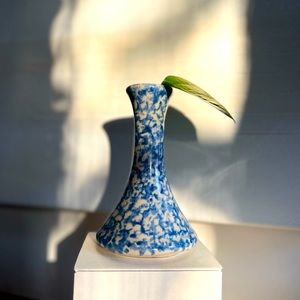 Pair of Vintage Paint Splatter Bud Vases